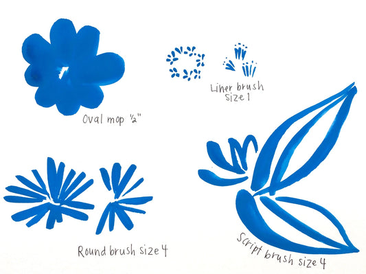 Painted flowers