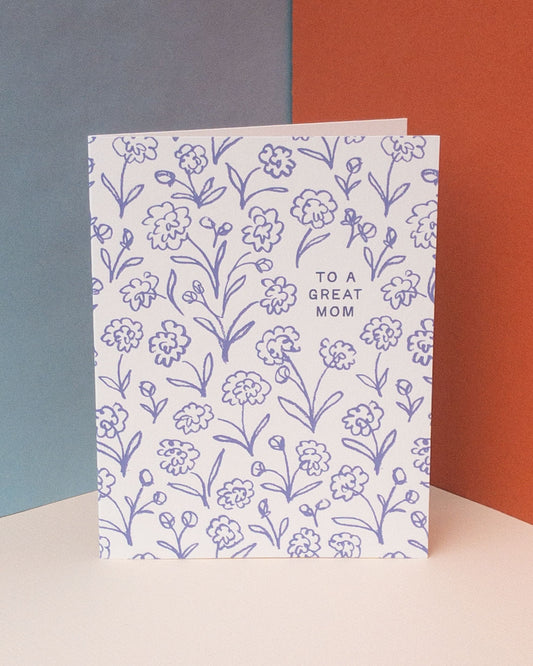 Great Mom Floral Card