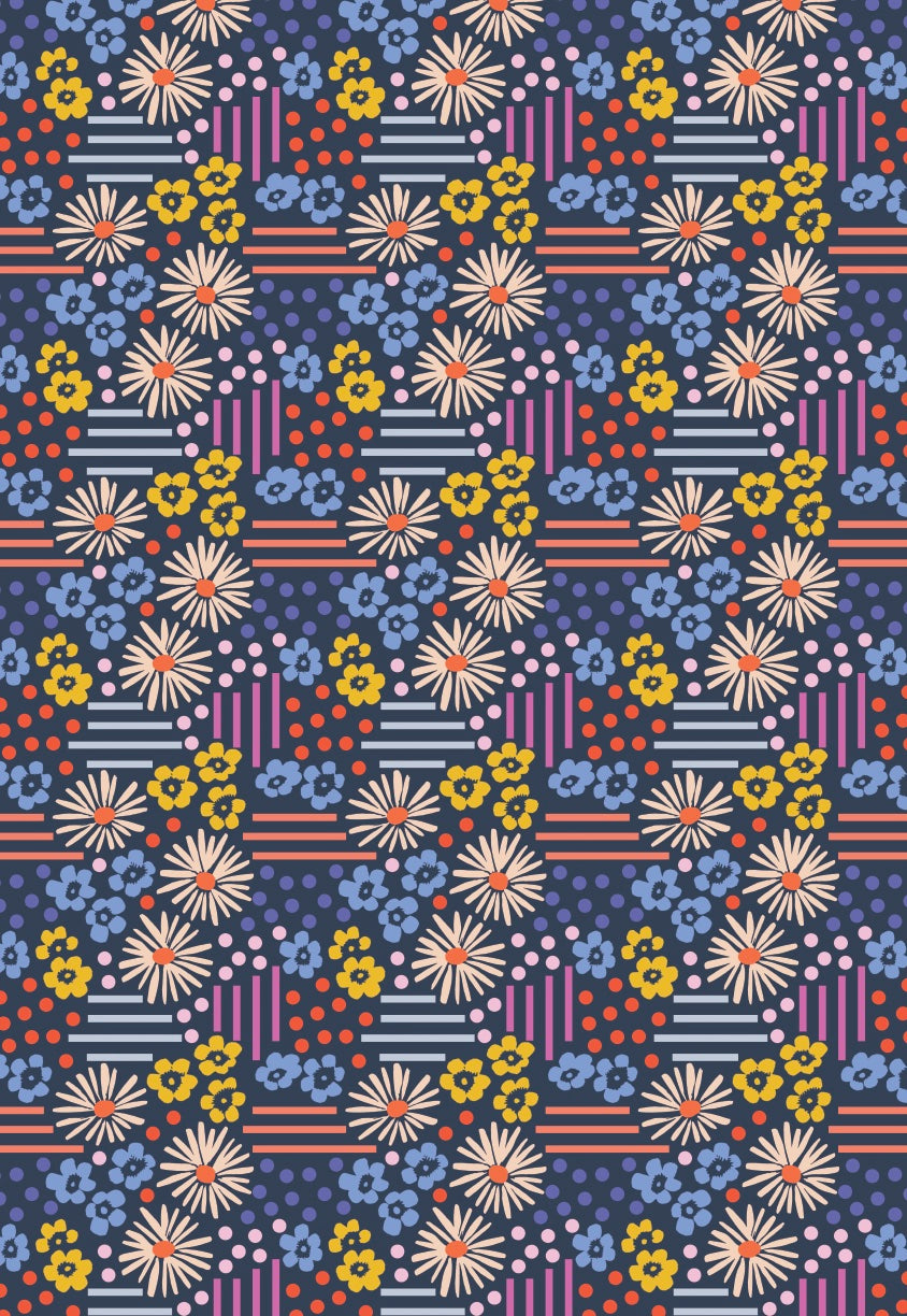 Floral gift wrap set
