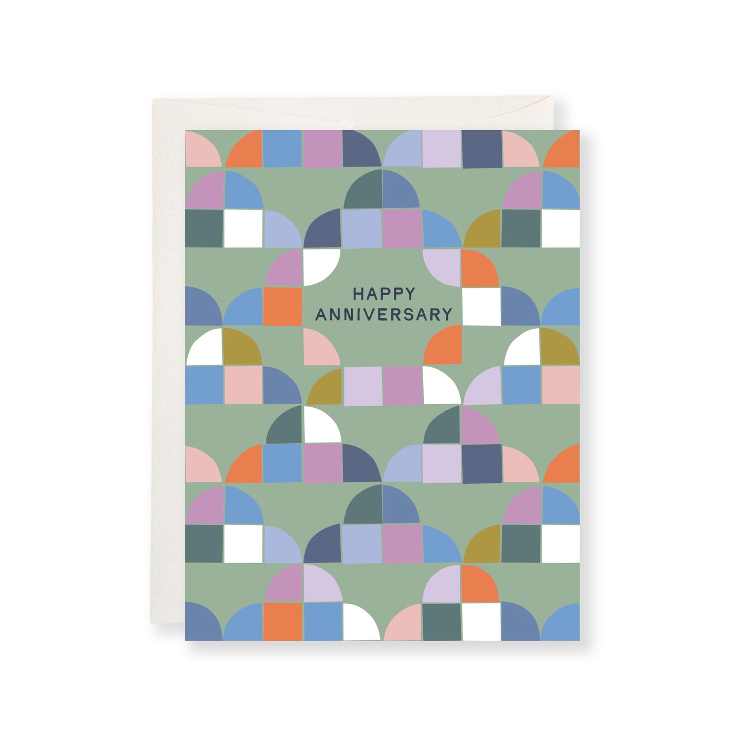 Geometric Happy Anniversary Card