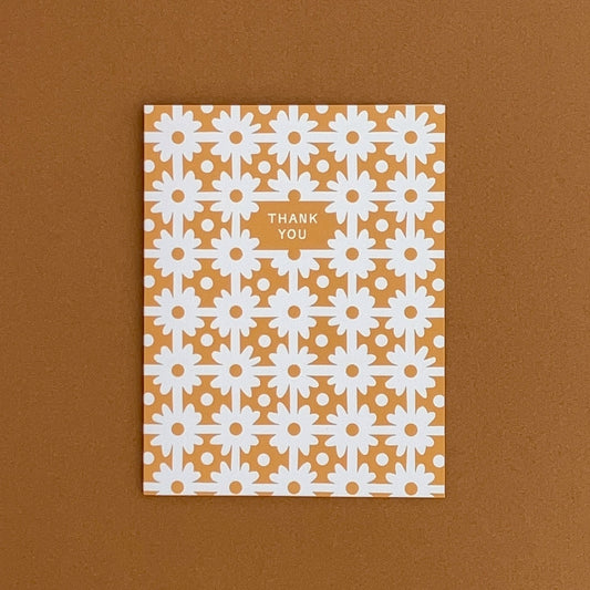 Floral Lattice Thank You Card