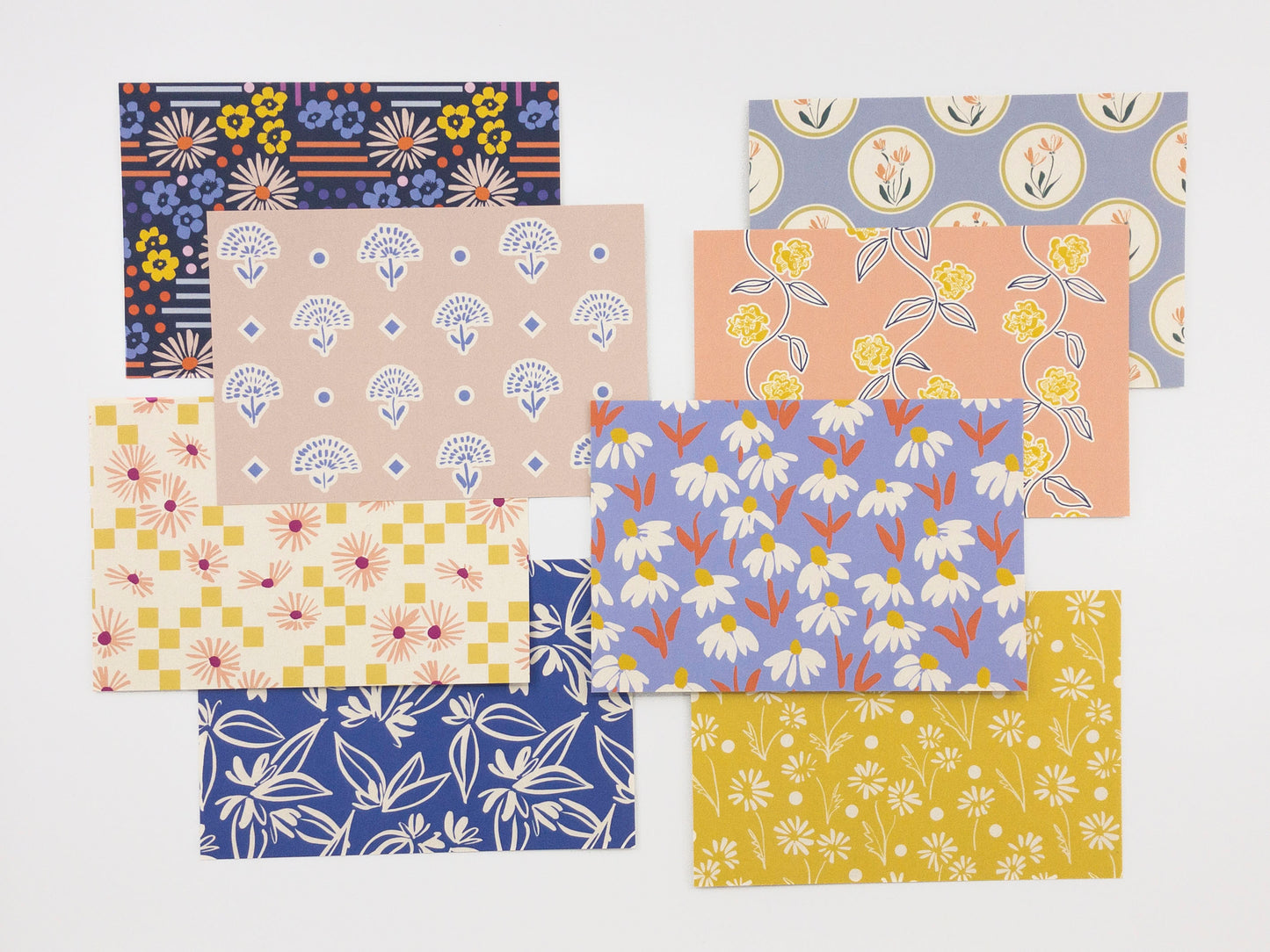 Floral postcard set