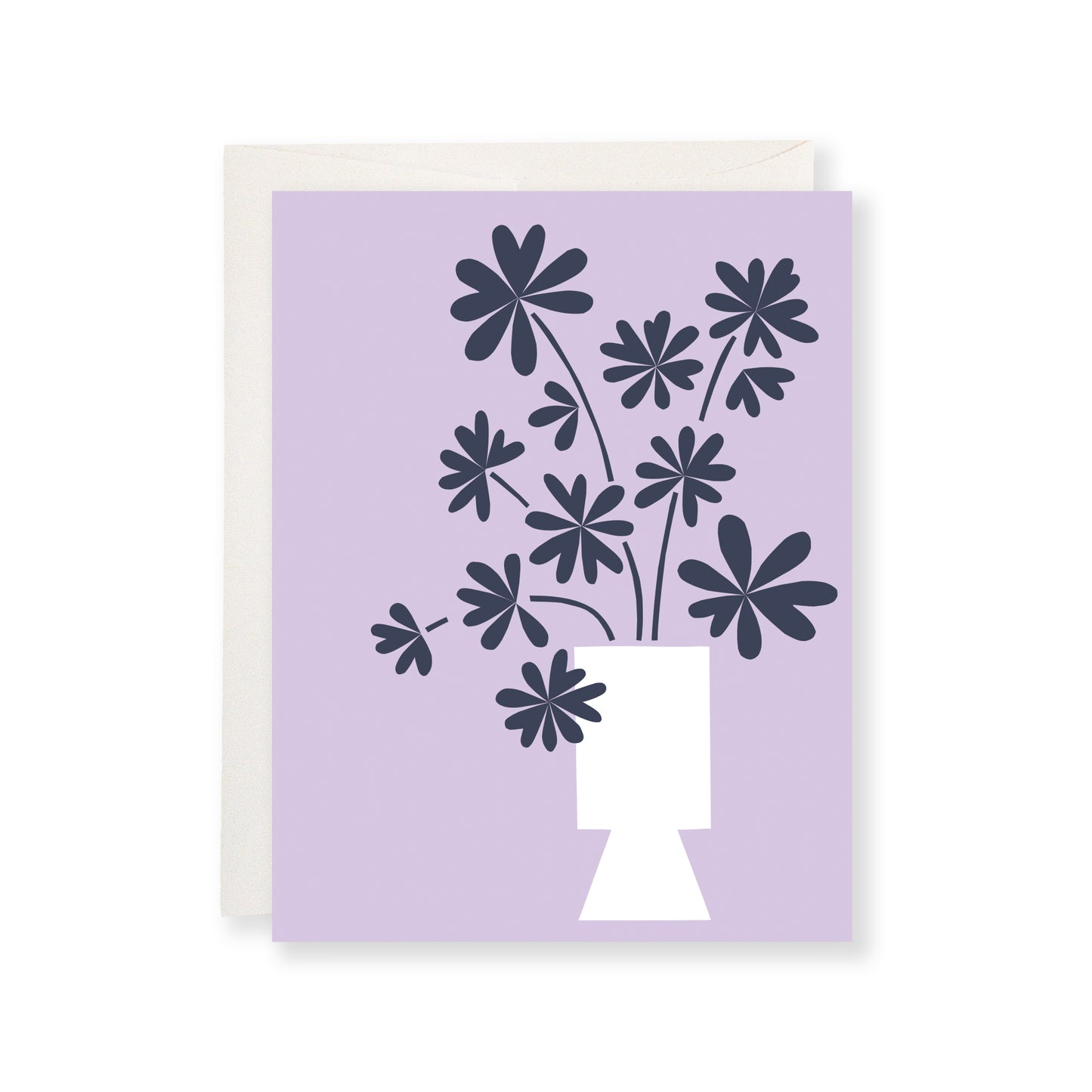 Vase on Purple Greeting Card