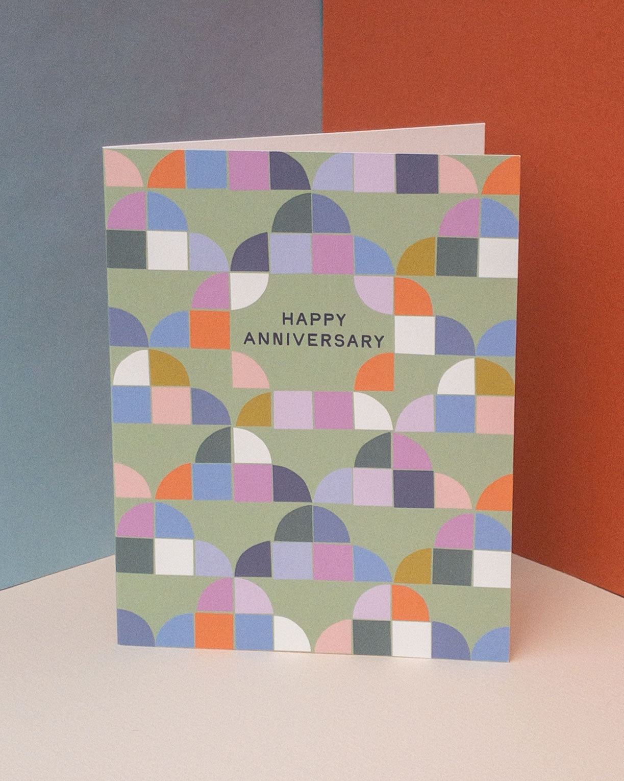 Geometric Happy Anniversary Card