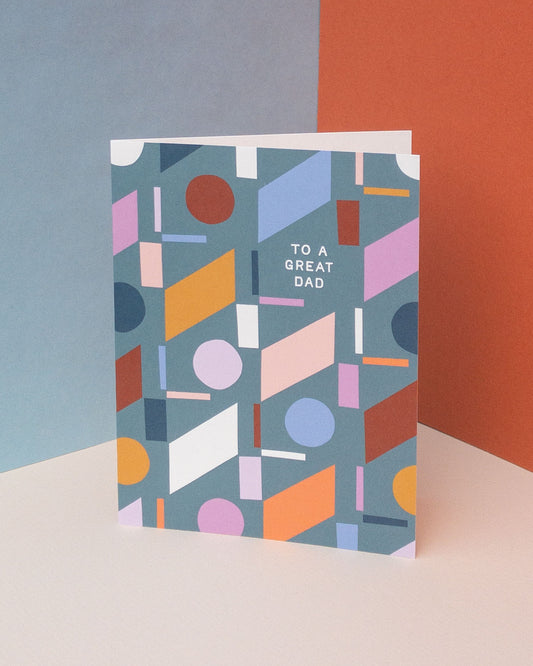 Great Dad Geometric Card