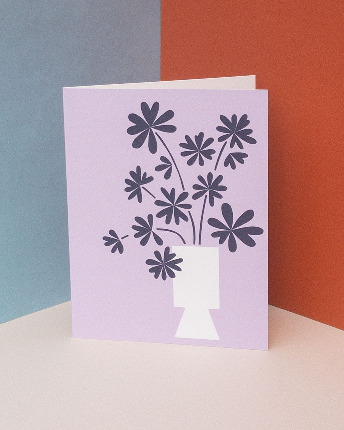 Vase on Purple Greeting Card