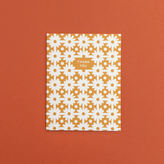 Floral Lattice Thank You Card