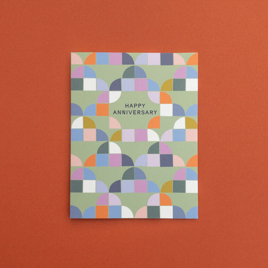 Geometric Happy Anniversary Card