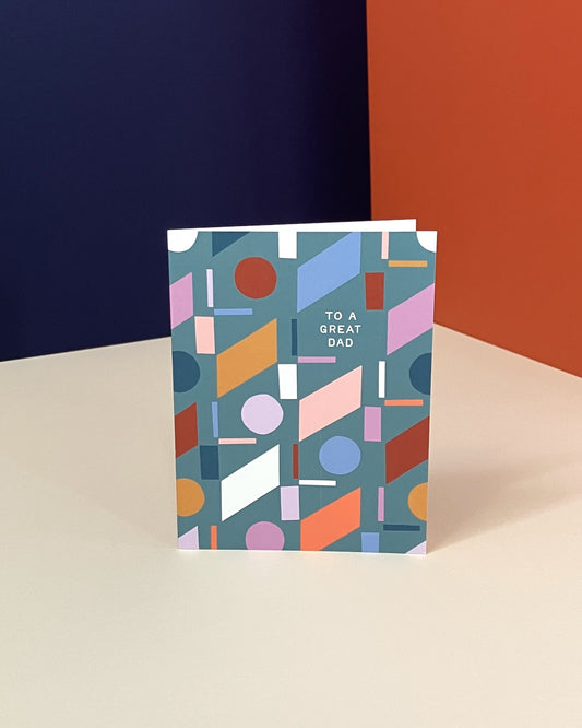 Great Dad Geometric Card