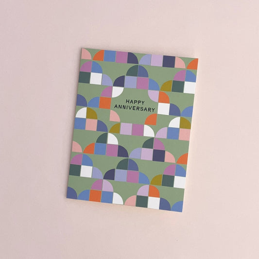 Geometric Happy Anniversary Card
