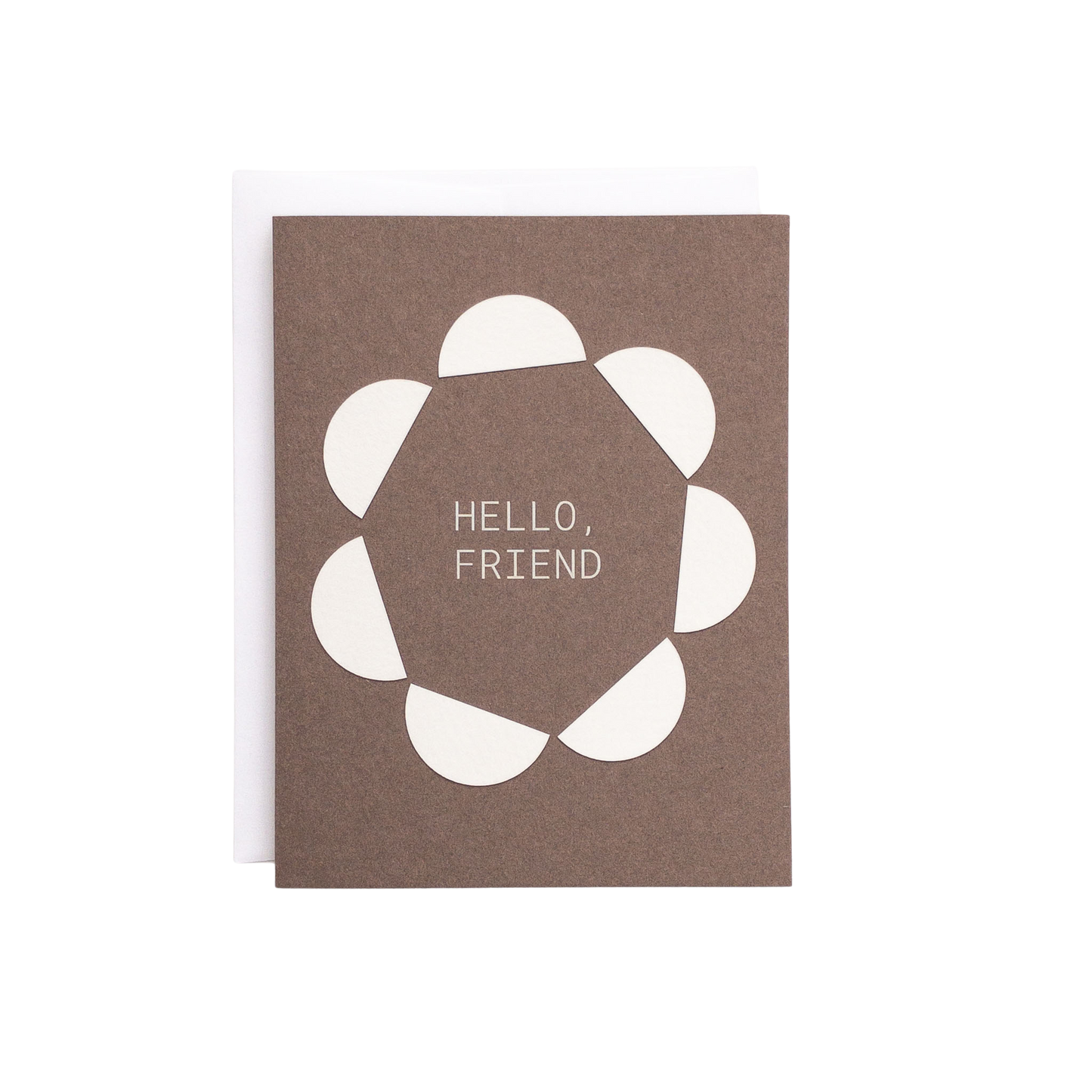 Bloom Friendship Card — Hand-Cut Paper Design on Plum Brown
