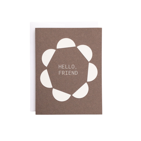 Bloom Friendship Card — Hand-Cut Paper Design on Plum Brown