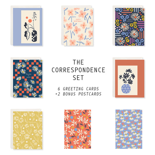 The Correspondence Set – 6 Cards + 2 Bonus Postcards for $29