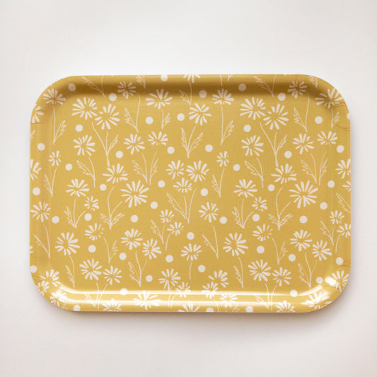 Yellow daisy serving tray (small)