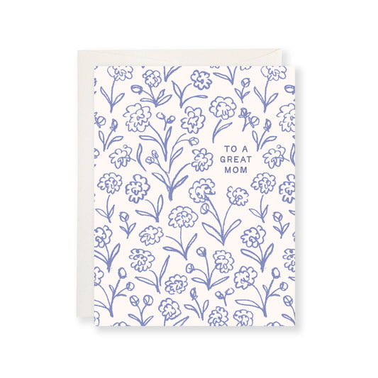 Great Mom Floral Card