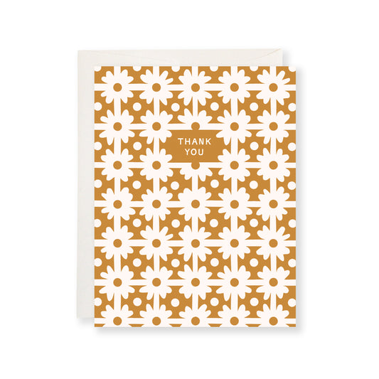 Floral Lattice Thank You Card