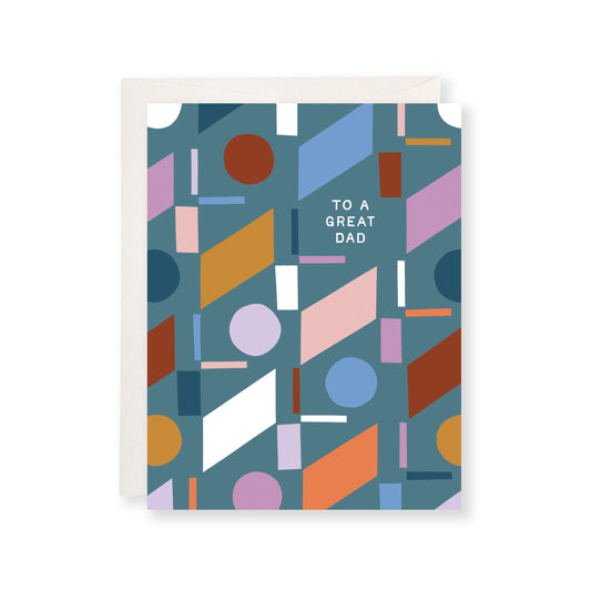 Great Dad Geometric Card