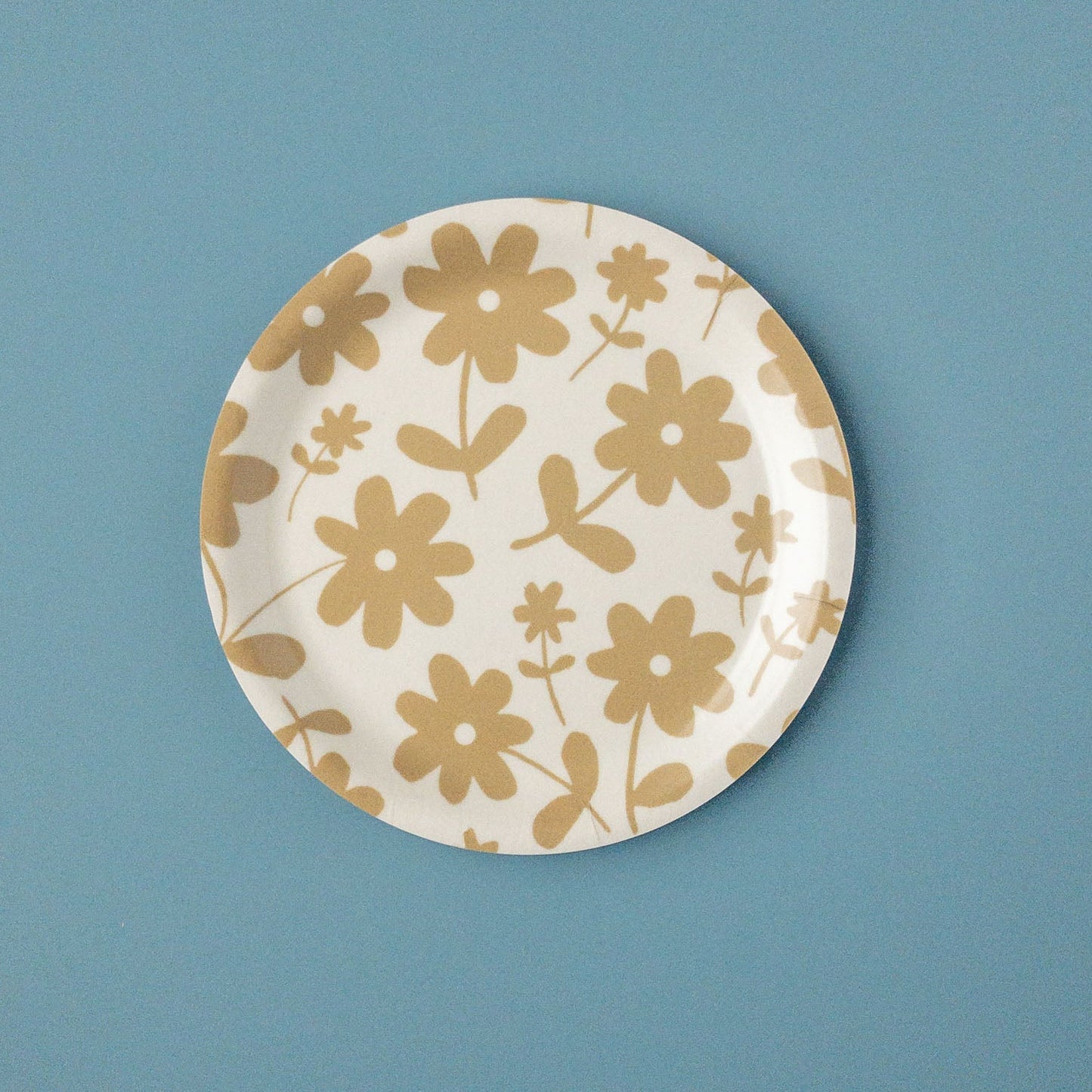 Patterned Coaster - Gold Flowers