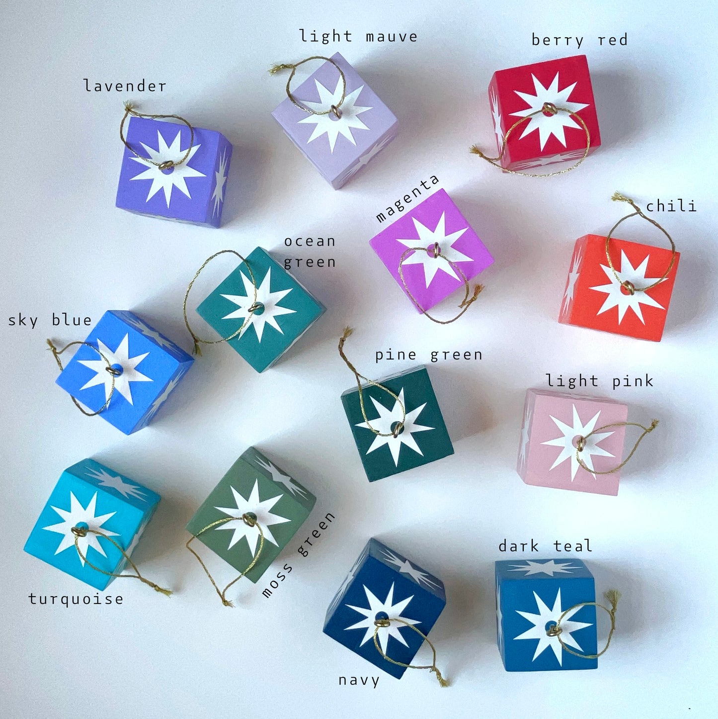 Hand-painted star ornaments