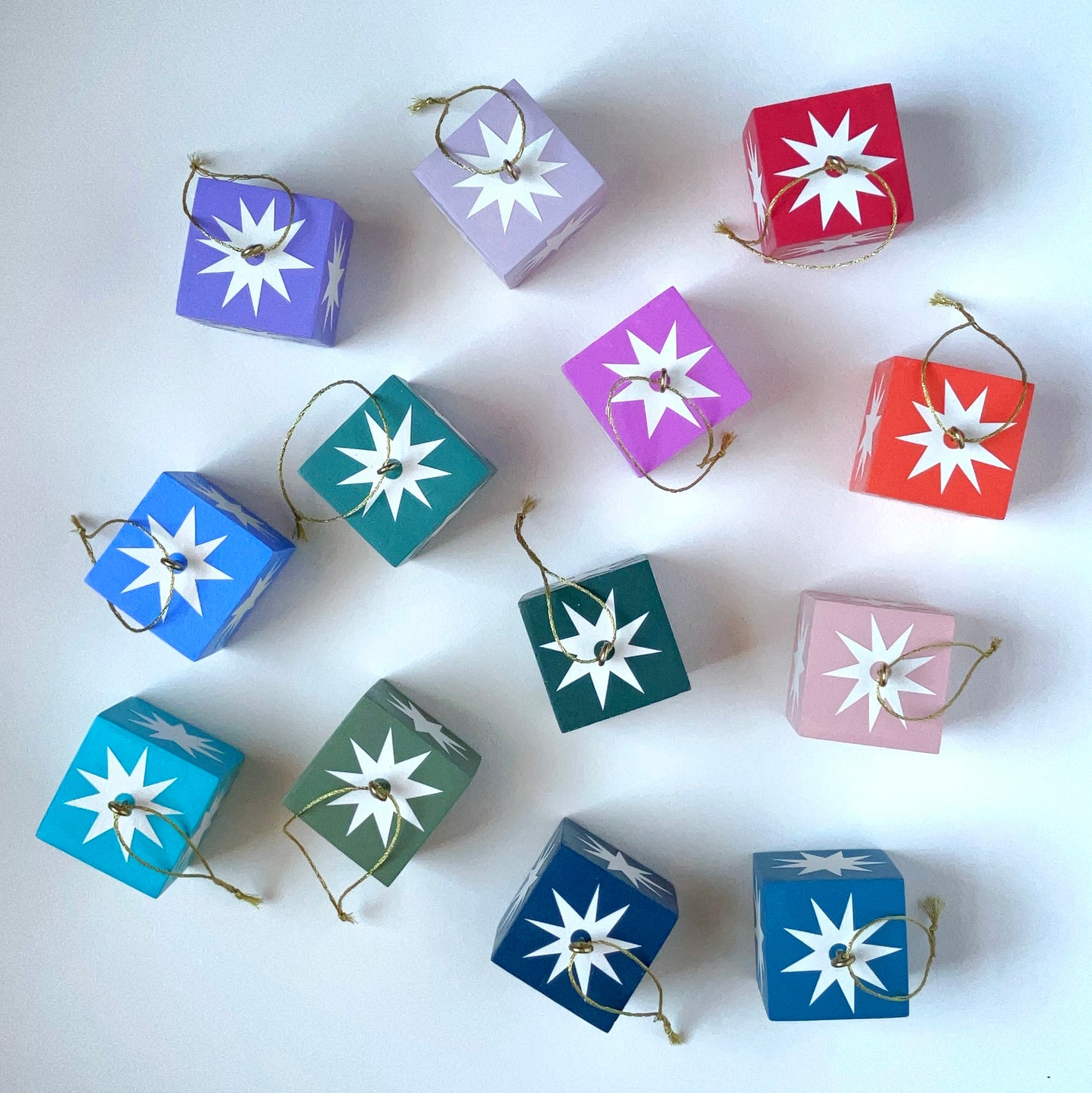 Hand-painted star ornaments