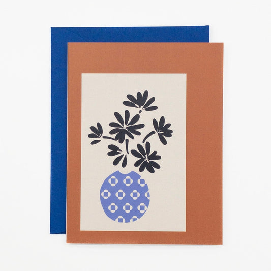 Blue Vase Greeting Card