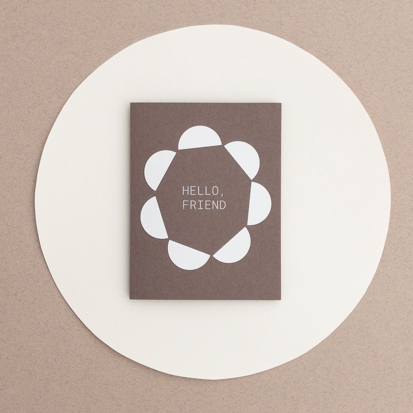 Bloom Friendship Card — Hand-Cut Paper Design on Plum Brown