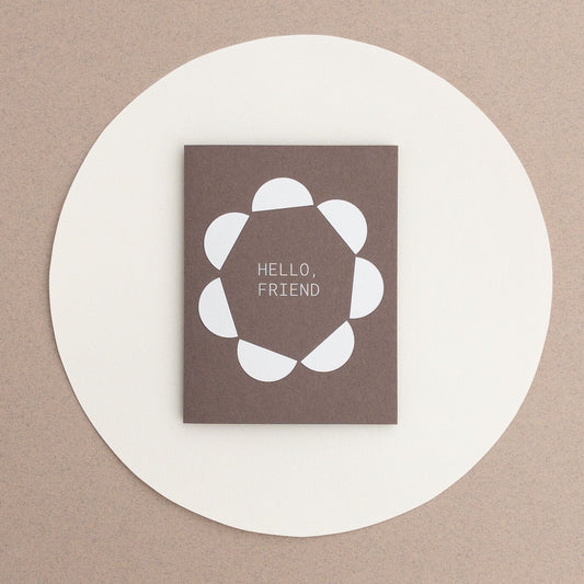 Bloom Friendship Card — Hand-Cut Paper Design on Plum Brown