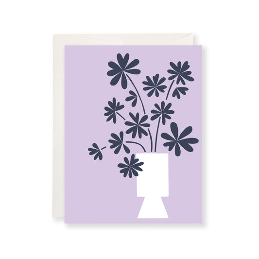 Vase on Purple Greeting Card