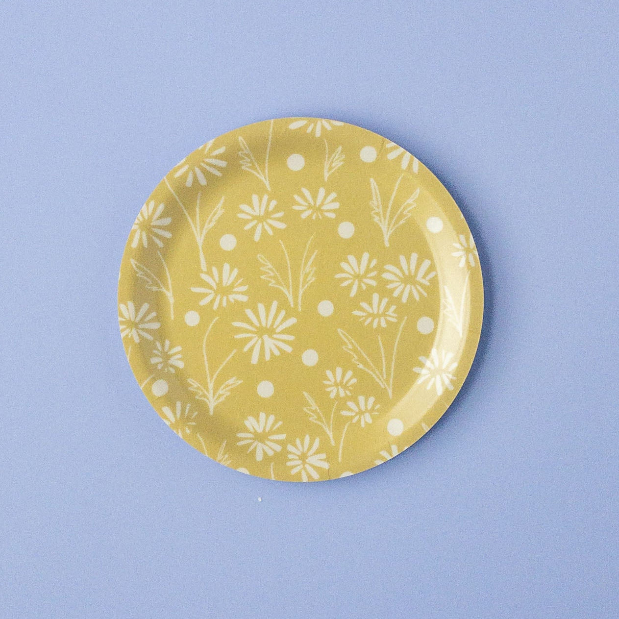 Patterned Coaster - Yellow Daisy