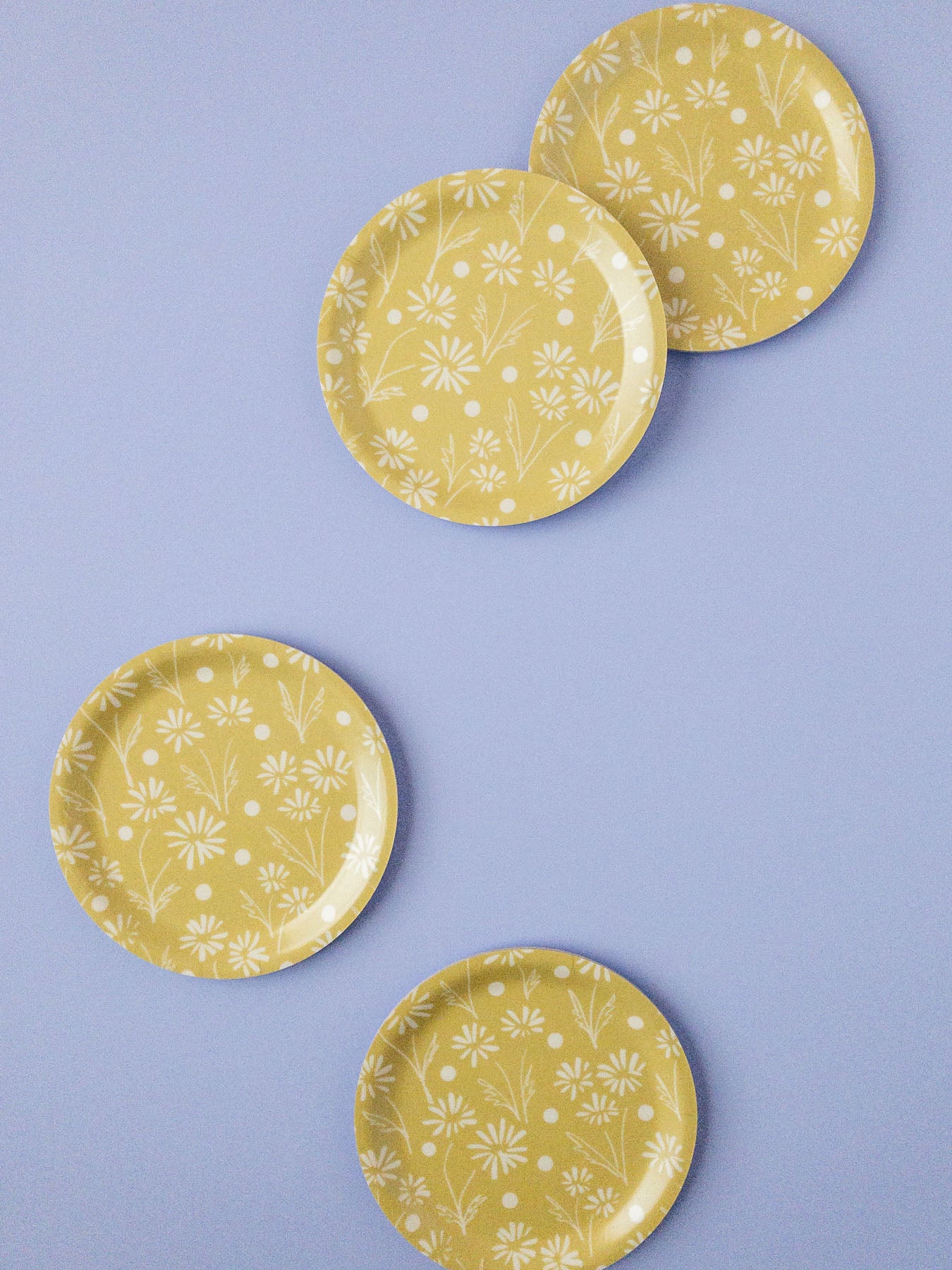 Patterned Coaster - Yellow Daisy